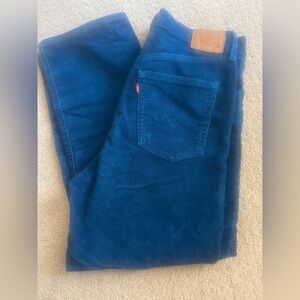 Levi's Blue Straight Leg Corduroy Pants